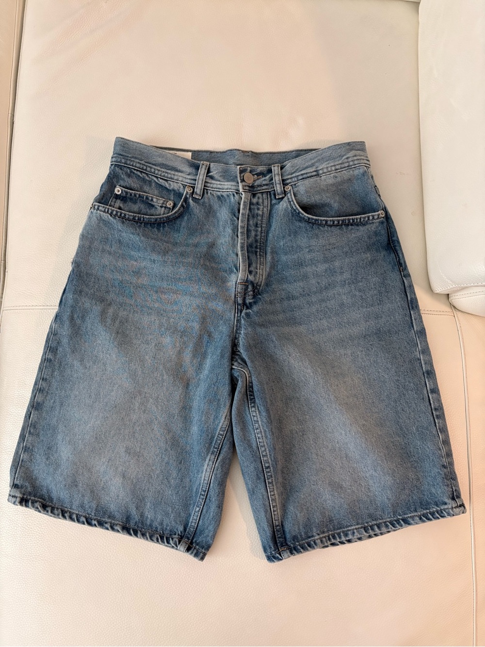 Zara Men's Light Blue Denim Shorts